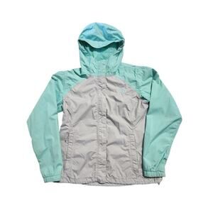 The North Face Stinson Ice Green Windbreaker Hooded Jacket Women Medium